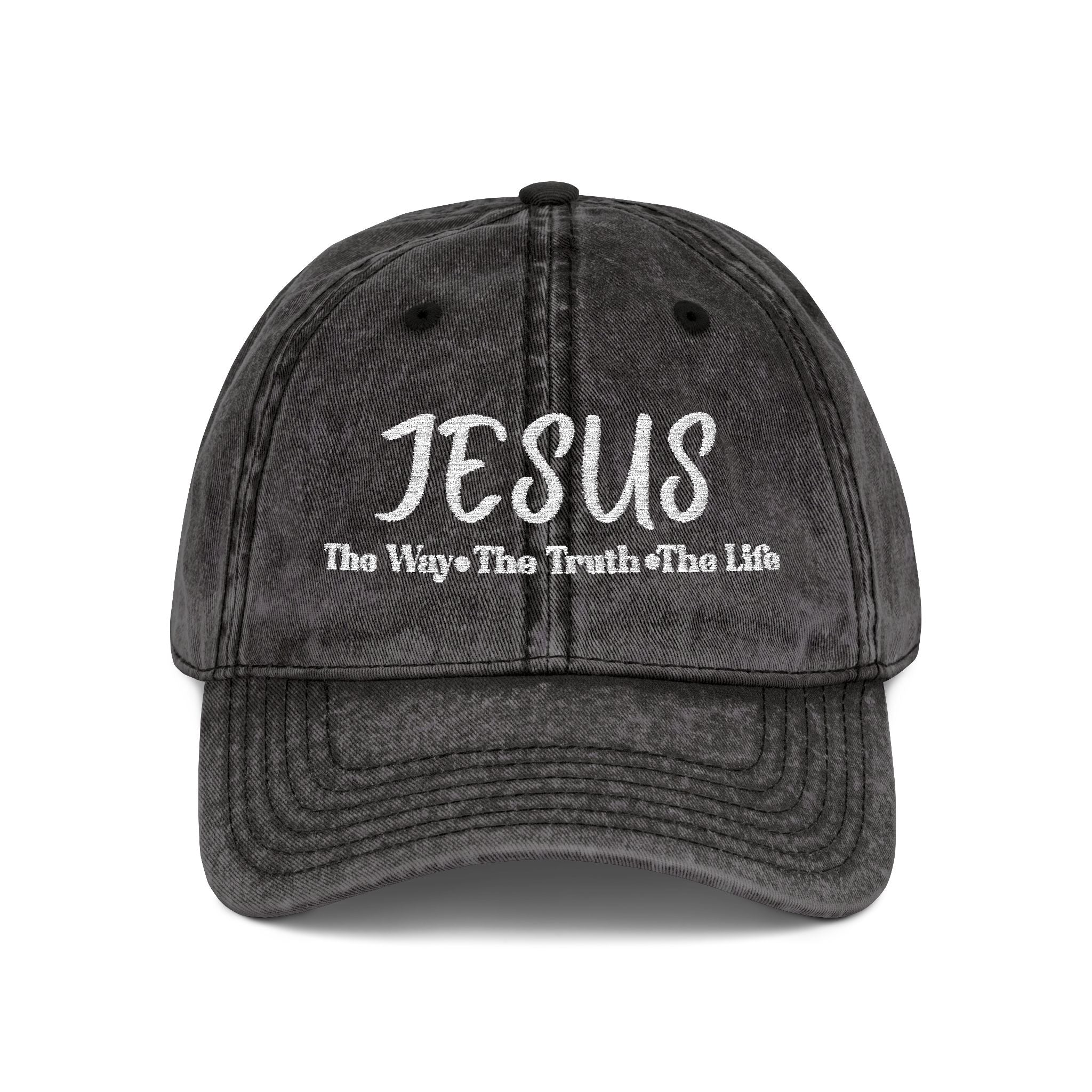 Embroidered Vintage Cap - Jesus The Way, The Truth, The Life Hat