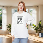 Pray + Cross Unisex Relaxed Fit Long Sleeve T-Shirt - My Faith My Father
