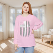 Flag With Cross Unisex Relaxed Fit Long Sleeve T-Shirt - My Faith My Father