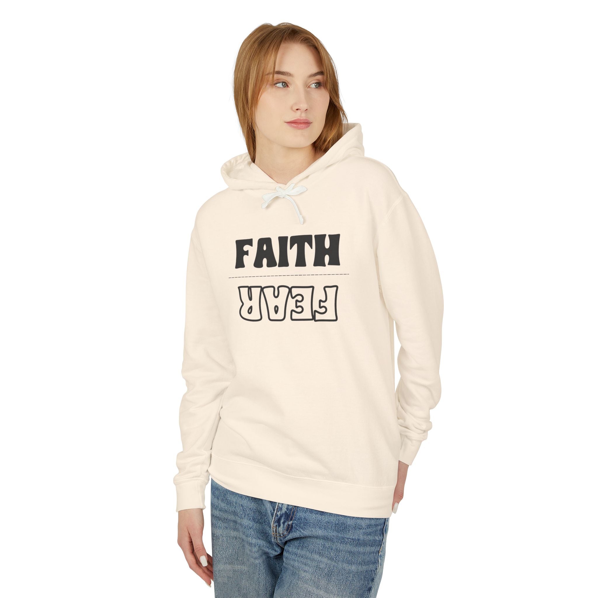 Faith Over Fear Unisex Relaxed Fit Lightweight Hoodie