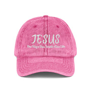 Embroidered Vintage Cap - Jesus The Way, The Truth, The Life Hat - My Faith My Father