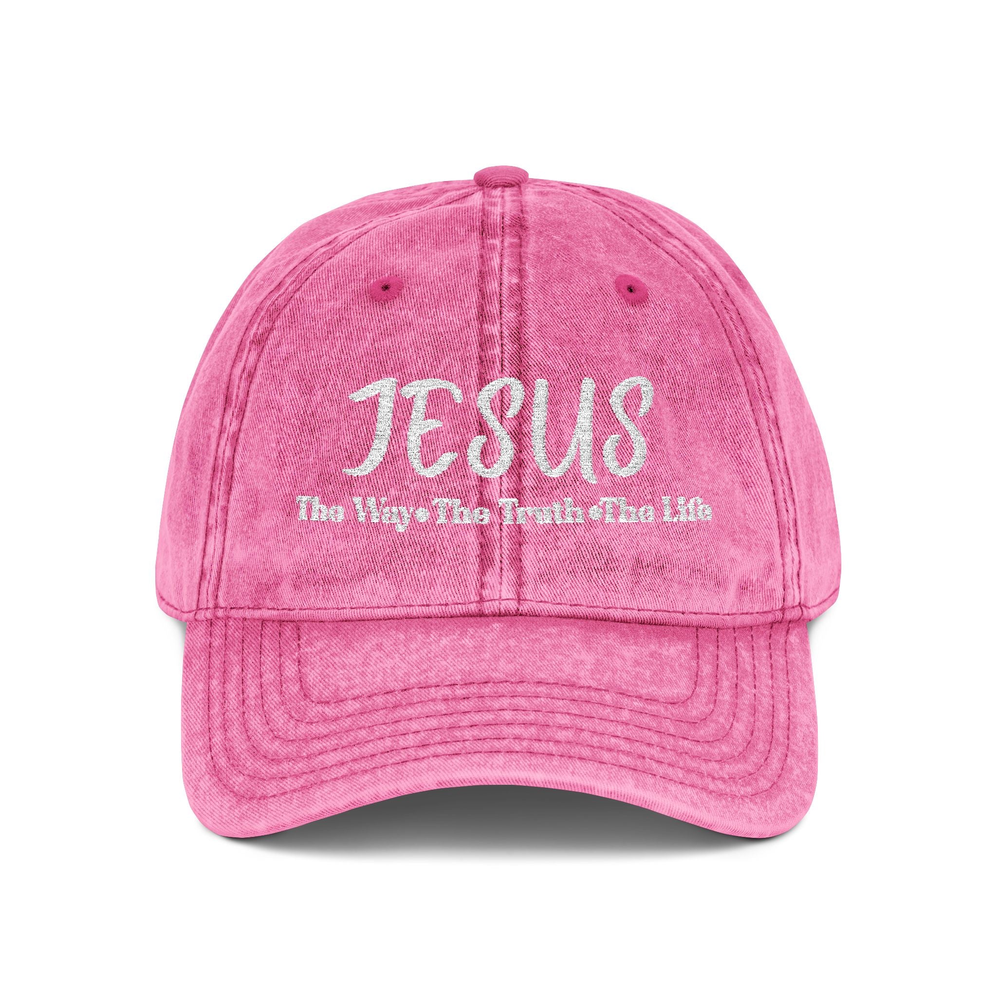 Embroidered Vintage Cap - Jesus The Way, The Truth, The Life Hat