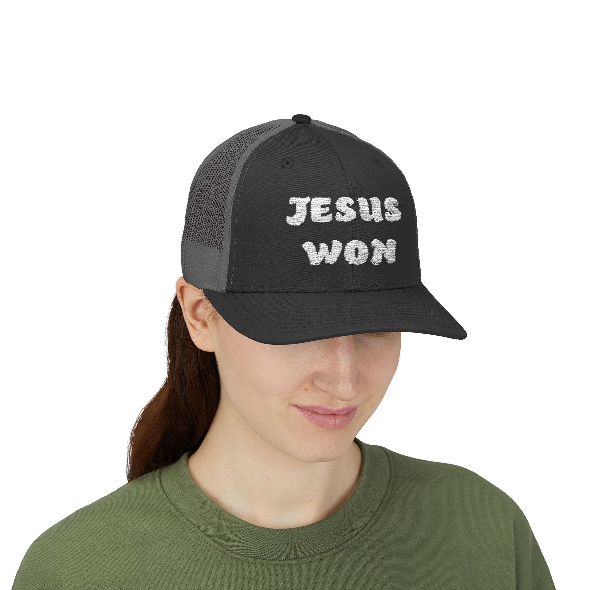 Jesus Won Snapback Trucker Hat - My Faith My Father