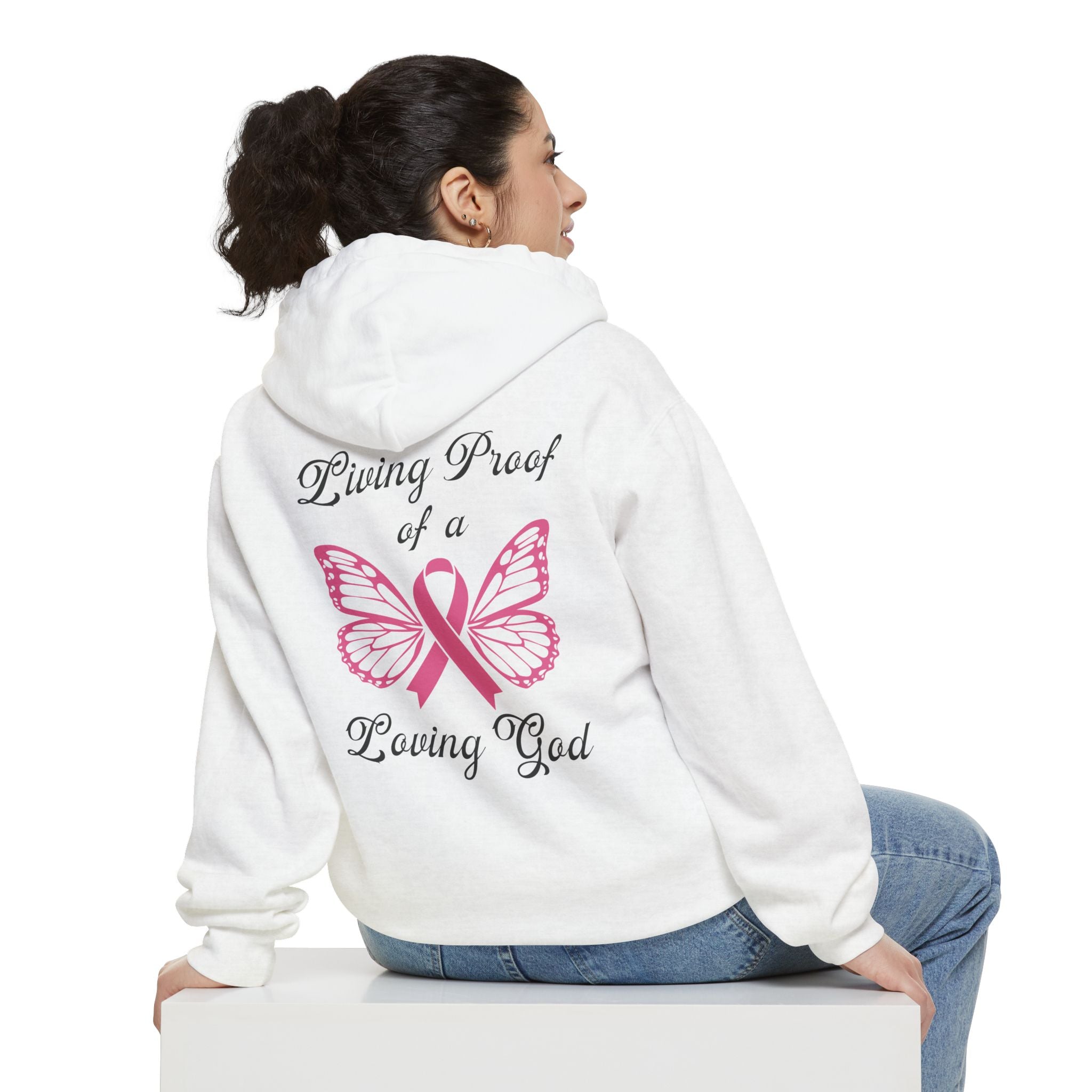 Living Proof Of A Loving God Butterfly Unisex Relaxed Fit Hoodie