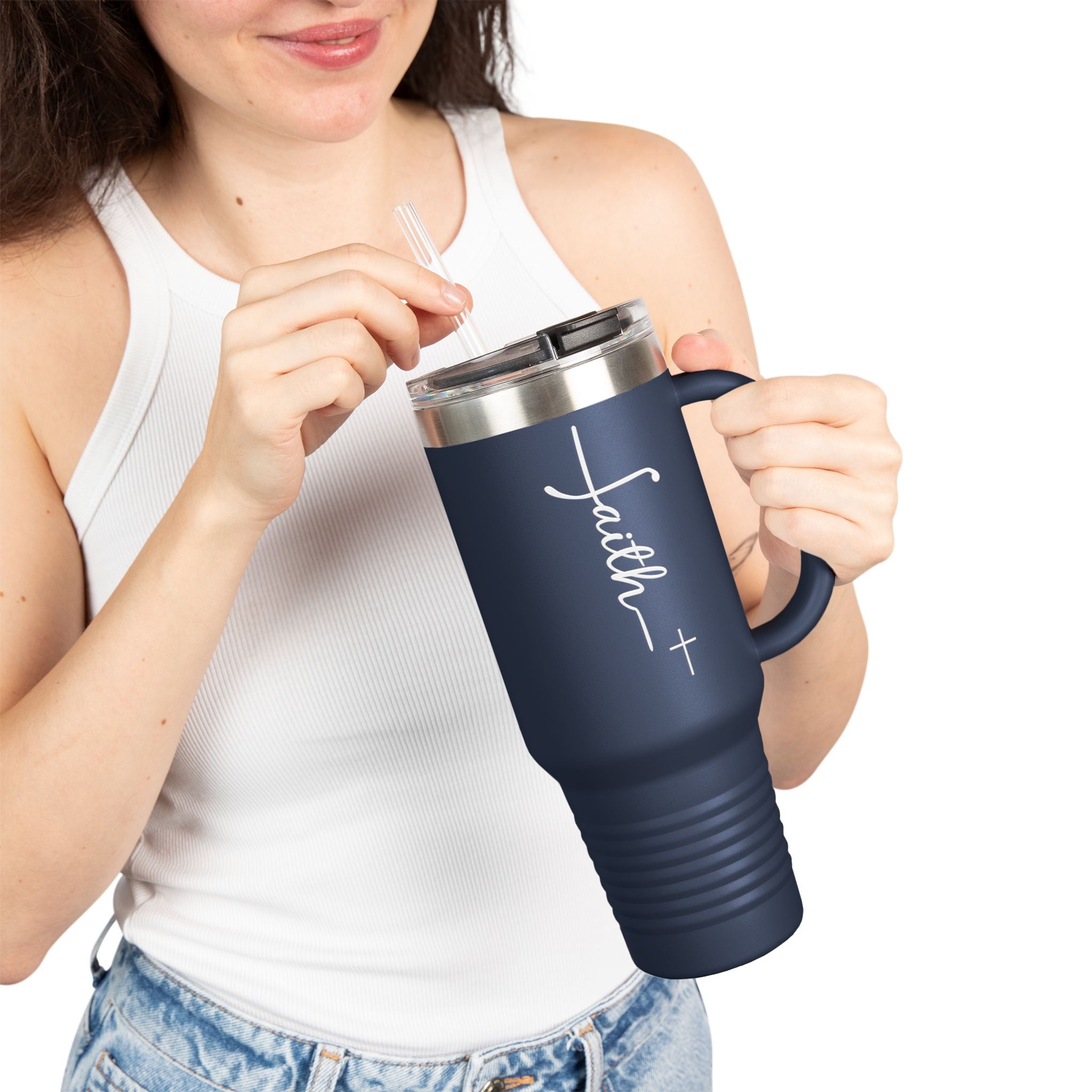 Faith + Cross 40oz Insulated Travel Mug