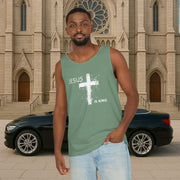 Jesus Is King Unisex Relaxed Fit Tank Top - My Faith My Father