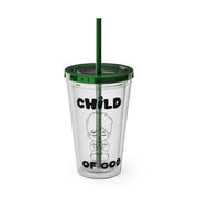 Child of God (Boy) Sunsplash 16oz Tumbler With Straw - My Faith My Father