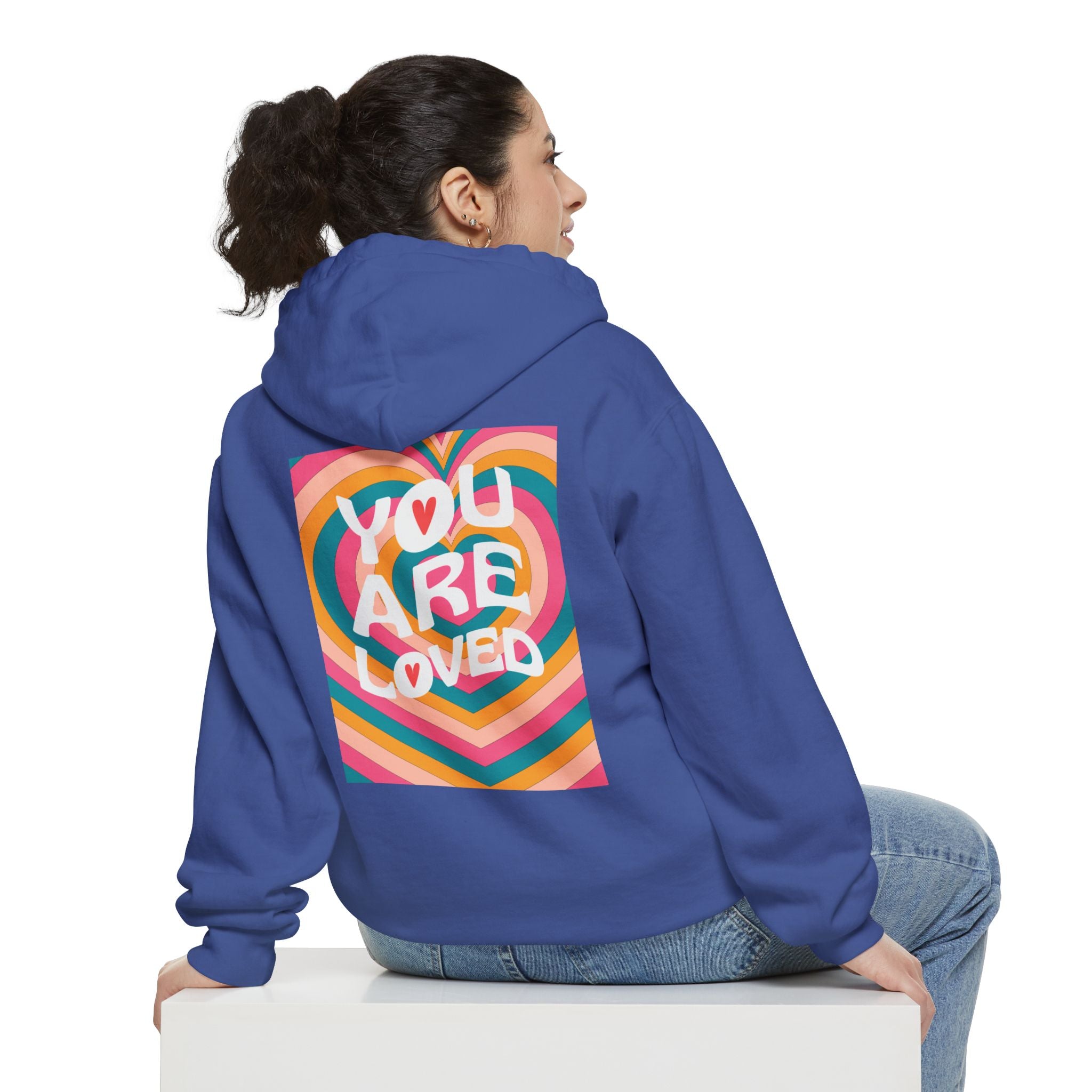 You Are Loved Retro, Unisex, Relaxed Fit Hoodie