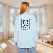 PRAY + Cross Unisex Relaxed Fit Long Sleeve T-Shirt - My Faith My Father