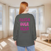 Faith Over Fear Pink Unisex Relaxed Fit Long Sleeve T-Shirt - My Faith My Father