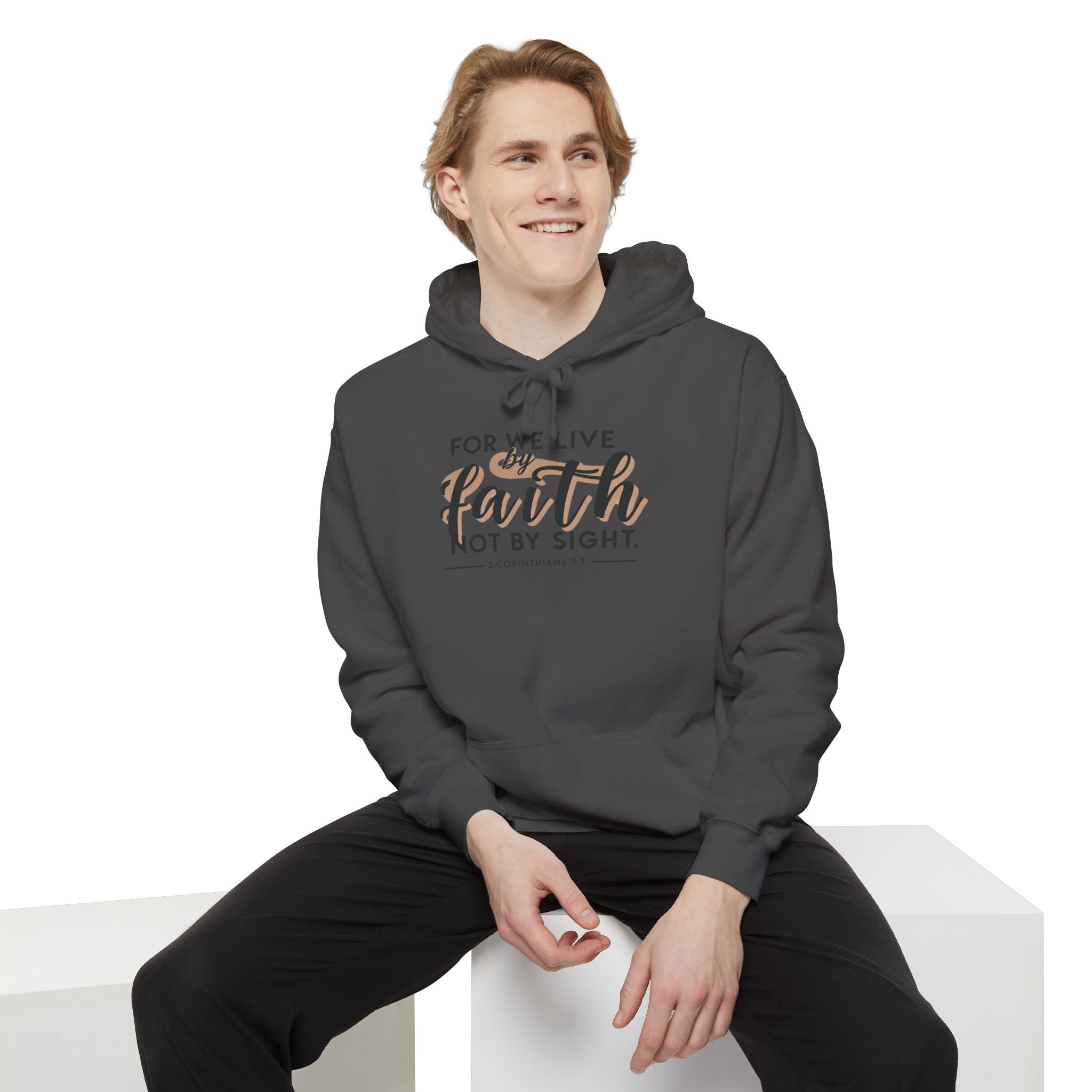 For We Live By Faith Not By Sight Unisex Relaxed Fit Hoodie