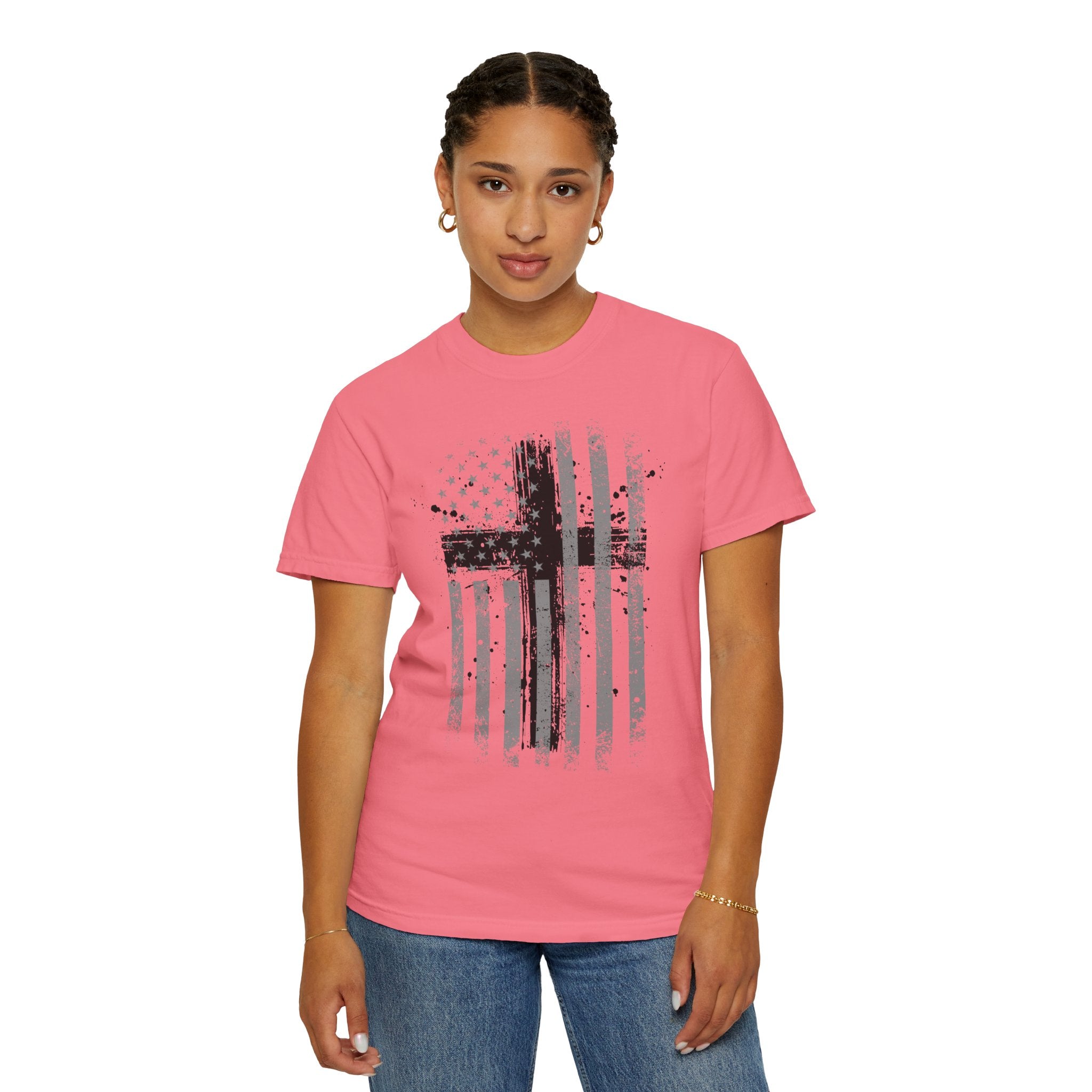 Flag With Cross Faith Unisex Relaxed Fit T-Shirt