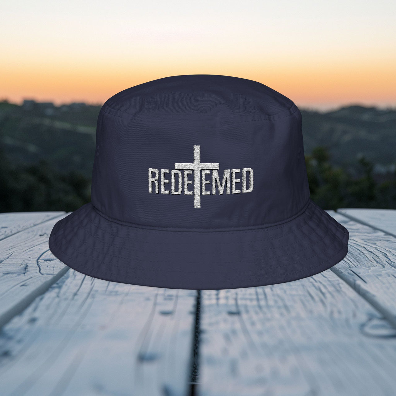 Redeemed Embroidered Bucket Hat