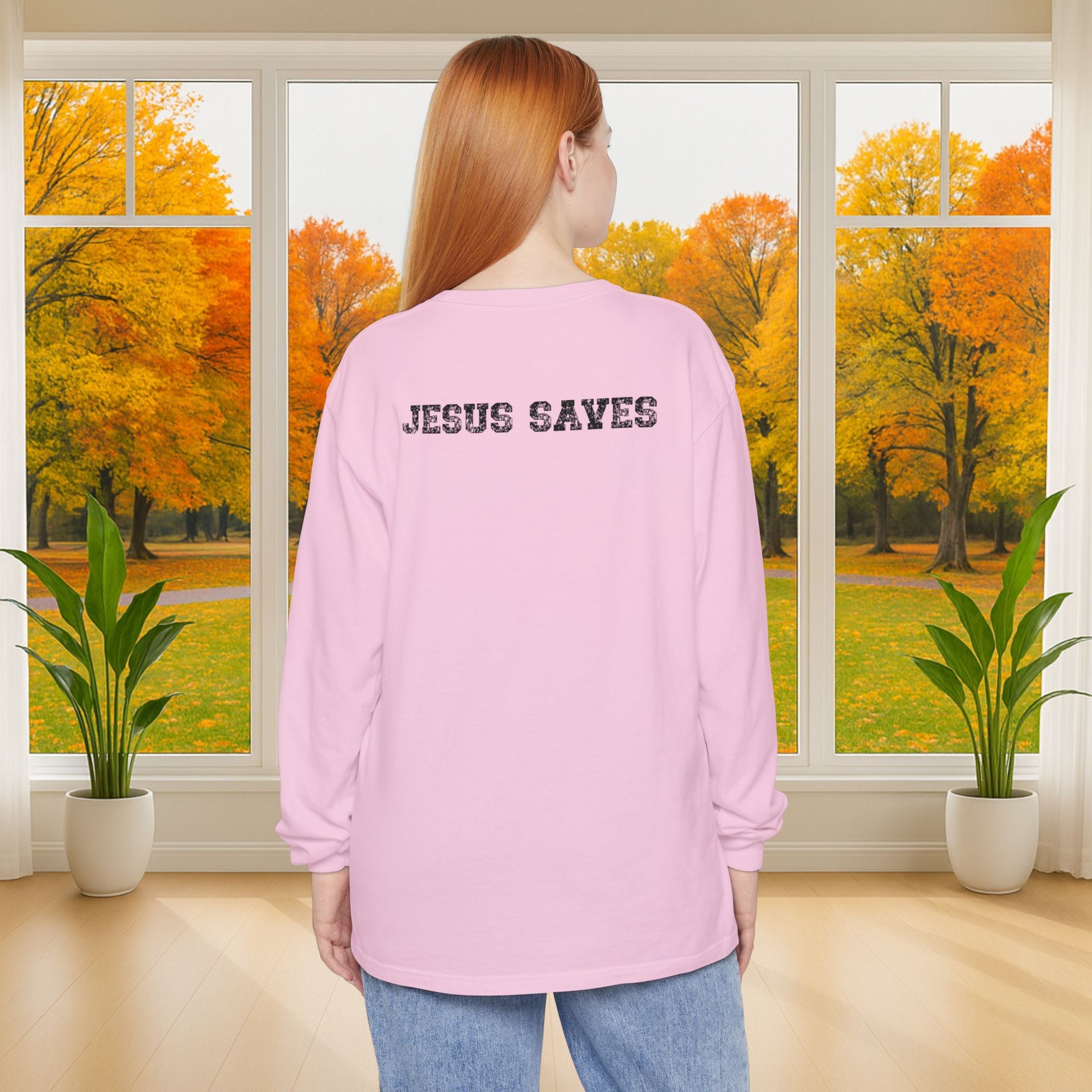 Jesus Saves Unisex Long Sleeve T-Shirt - My Faith My Father