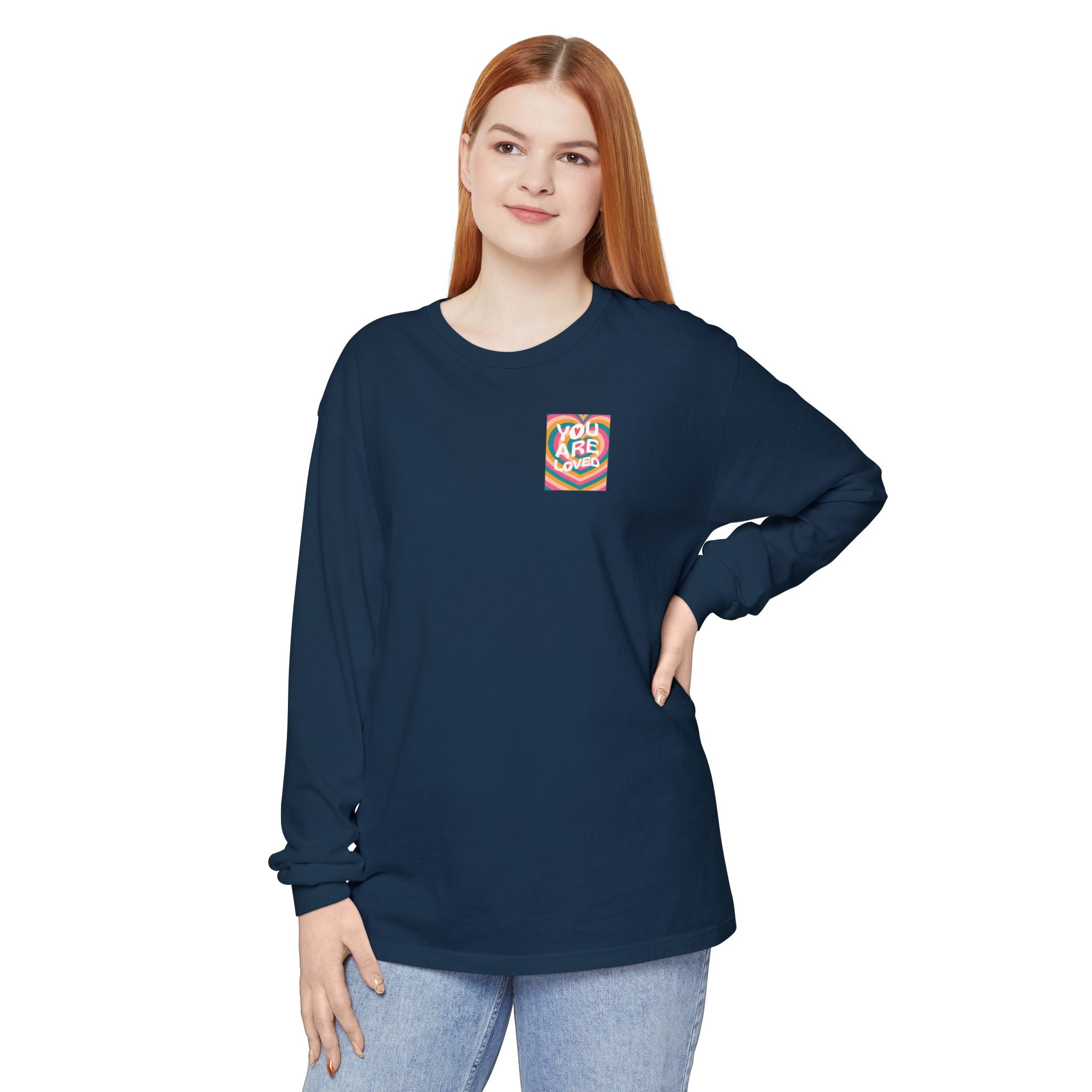 You Are Loved Retro Unisex Relaxed Fit Long Sleeve T-Shirt