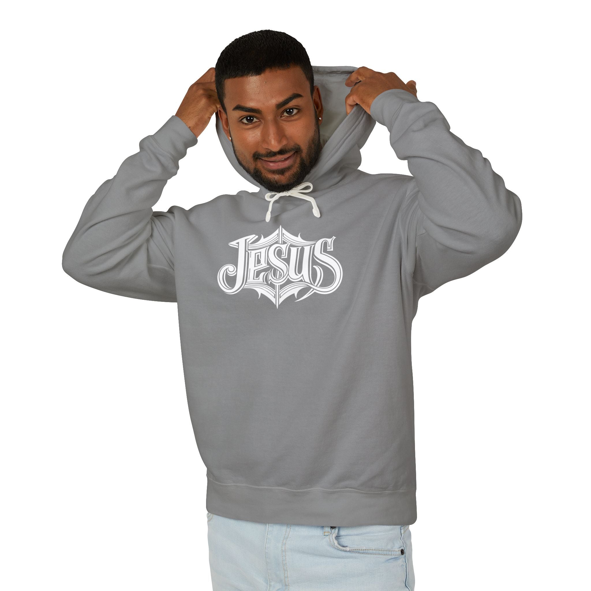 Jesus Unisex Relaxed Fit Lightweight Hooded Sweatshirt