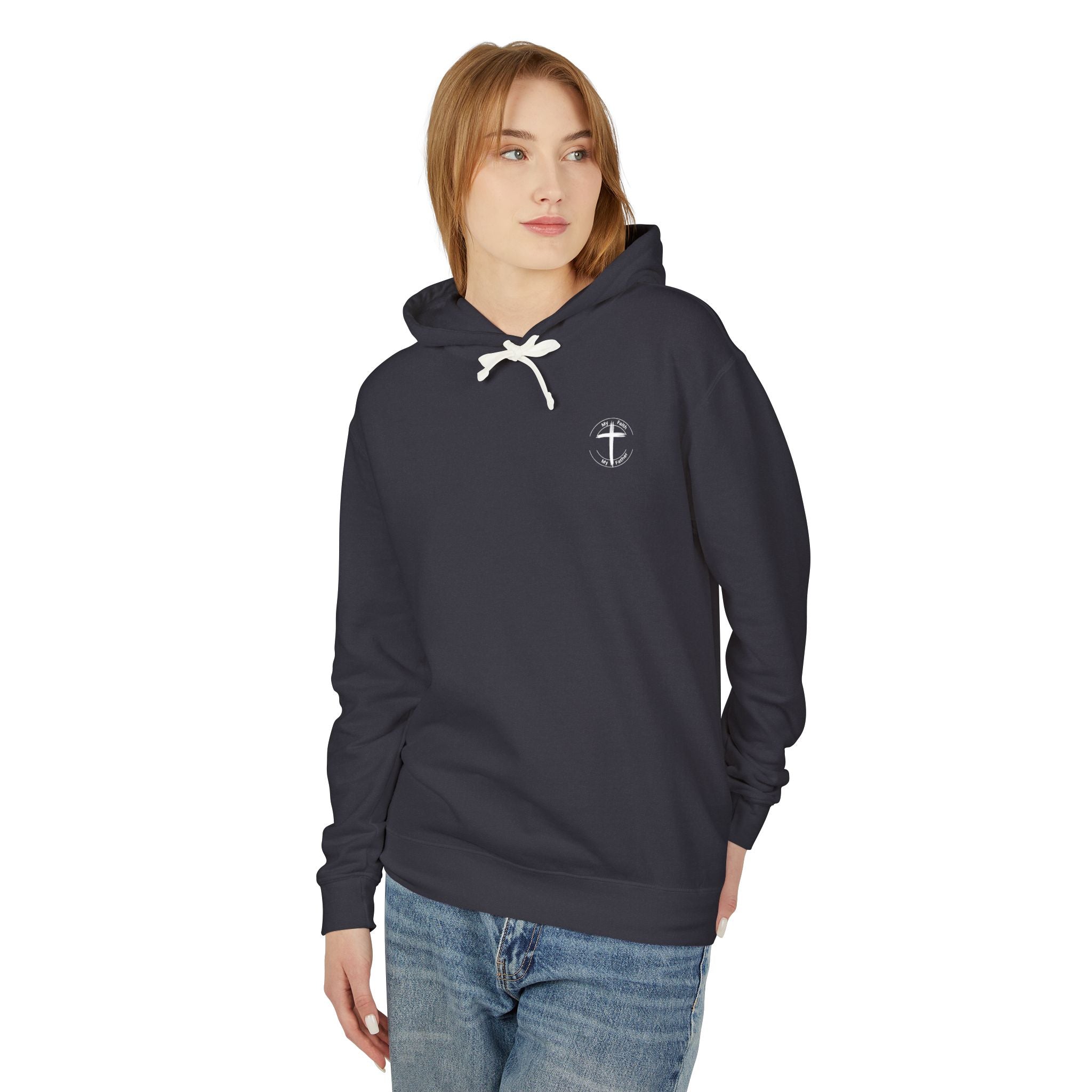 God Will Never Leave You Unisex Relaxed Fit Lightweight Hooded Sweatshirt