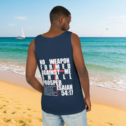 Isaiah 54:17 No Weapon Formed Against Me Relaxed Fit Tank Top - My Faith My Father