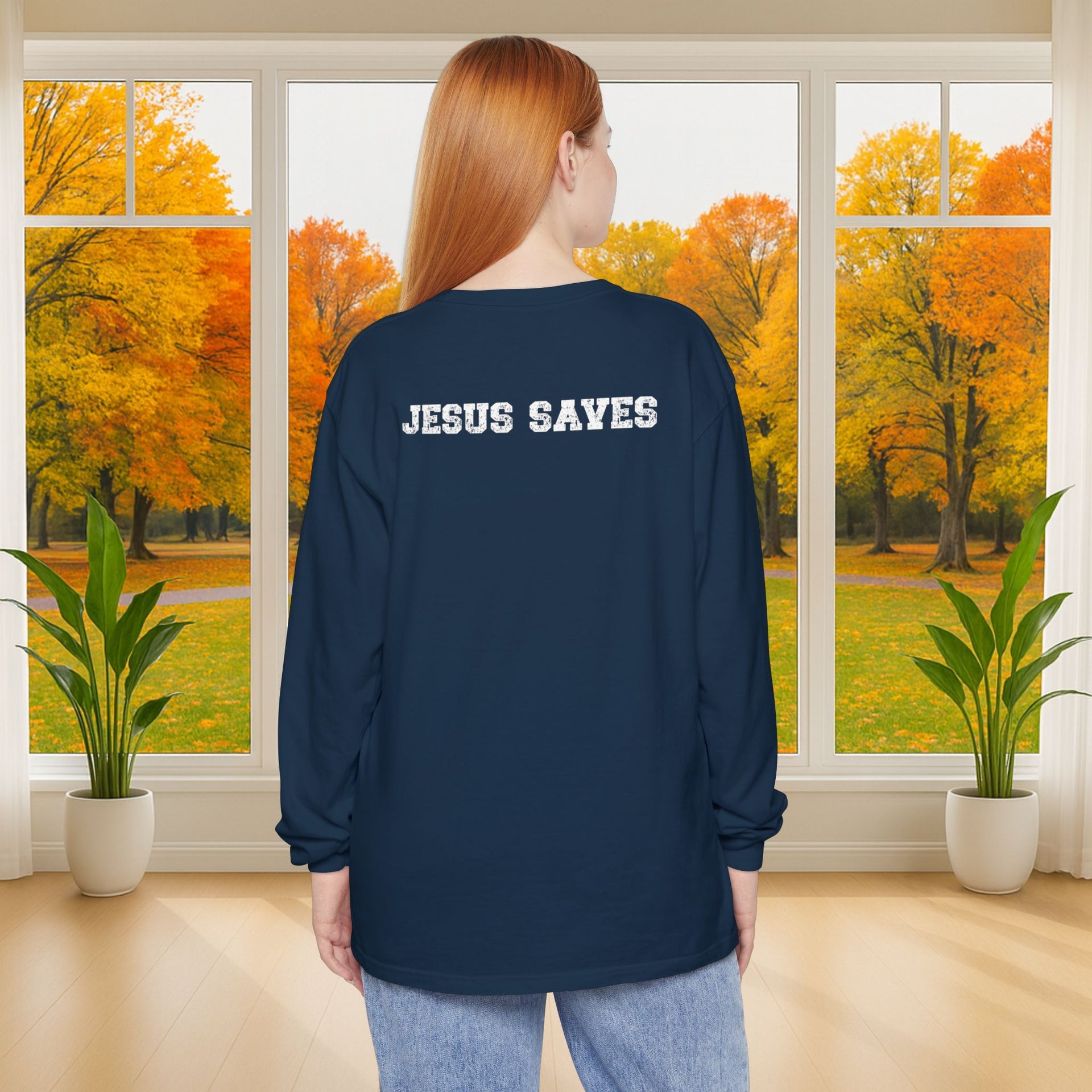 Jesus Saves Unisex Long Sleeve T-Shirt - My Faith My Father