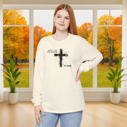 Jesus is King Unisex Relaxed Fit Long Sleeve T-Shirt - My Faith My Father