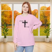 Jesus is King Unisex Relaxed Fit Long Sleeve T-Shirt - My Faith My Father