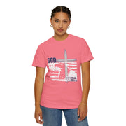God + USA Unisex Relaxed Fit Garment-Dyed T-shirt, Christian Inspirational Tee - My Faith My Father