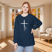 Cross With Faith Unisex Relaxed Fit Long Sleeve T-Shirt - My Faith My Father