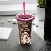 Jesus Is My Shepherd Sunsplash 16oz Tumbler With Straw - My Faith My Father