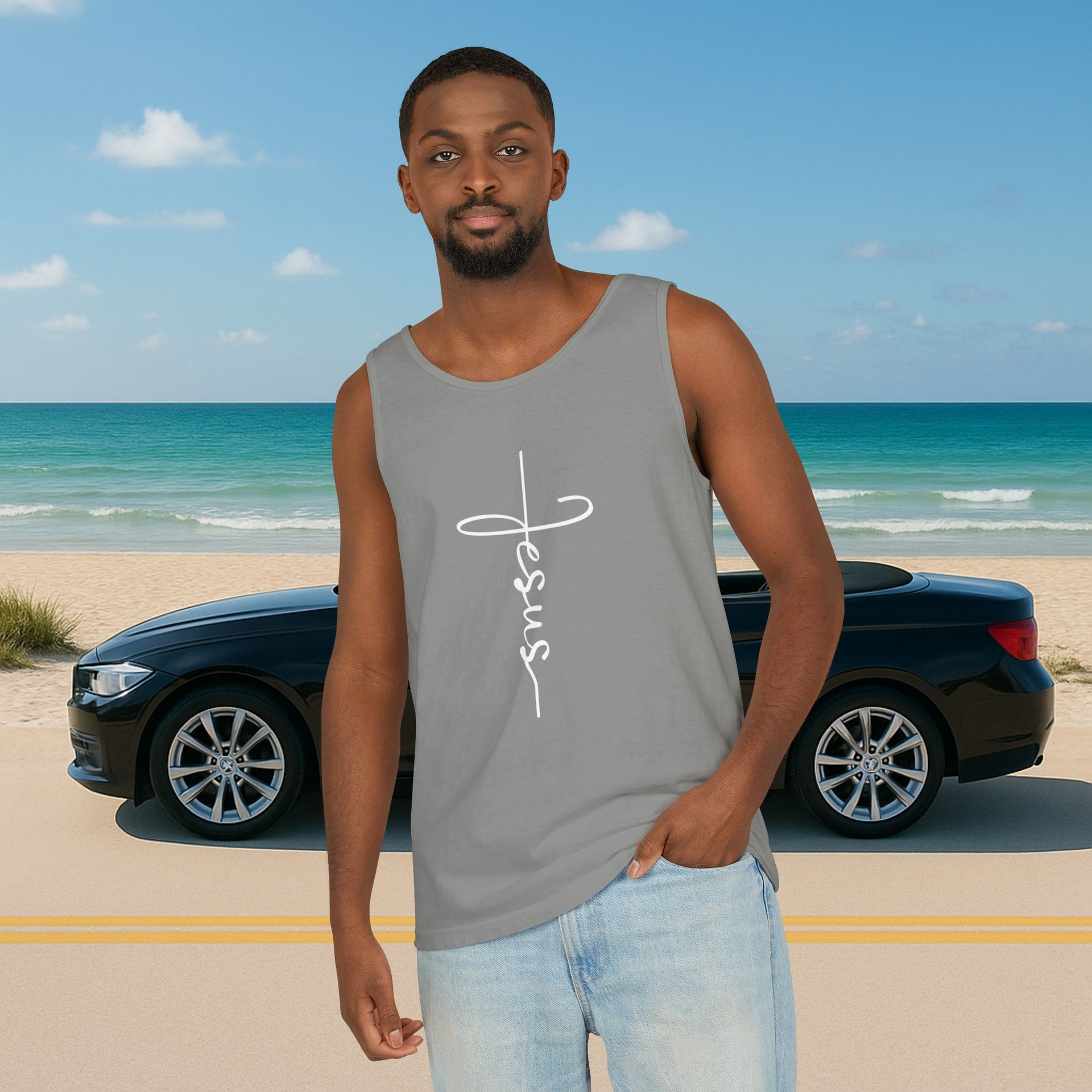 Jesus Cross Unisex Relaxed Fit Tank Top - My Faith My Father